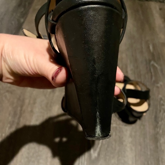 BCBGMAXAZRIA Black Wedge Sandals - Picture 7 of 7